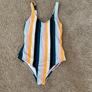 Women’s Scoop Neck Medium Coverage One piece Swimsuit - multi colors